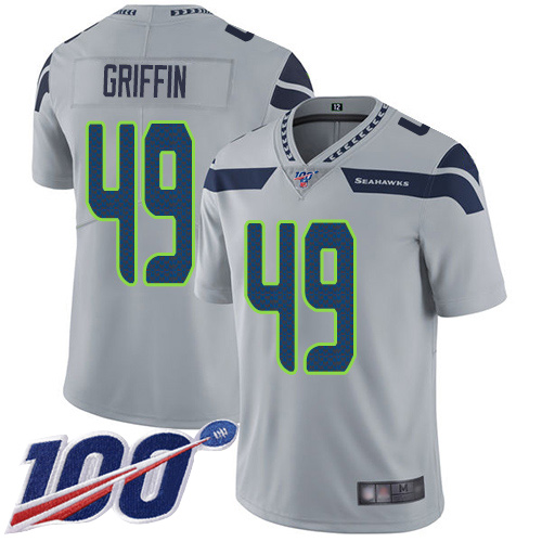 Seattle Seahawks Limited Grey Men Shaquem Griffin Alternate Jersey NFL Football 49 100th Season Vapor Untouchable